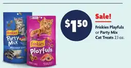 Family Dollar Friskies Playfuls or Party Mix Cat Treats offer
