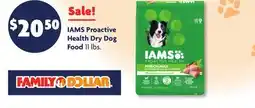Family Dollar IAMS Proactive Health Dry Dog Food offer