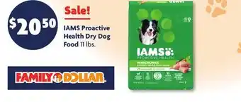 Family Dollar IAMS Proactive Health Dry Dog Food offer