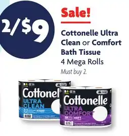 Family Dollar Cottonelle Ultra Clean or Comfort Bath Tissue offer