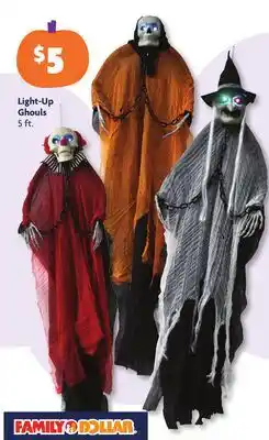 Family Dollar Light-Up Ghouls offer