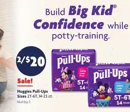 Family Dollar Huggies Pull-Ups Sizes offer