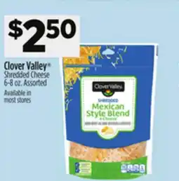 Dollar General Clover Valley Shredded Cheese offer