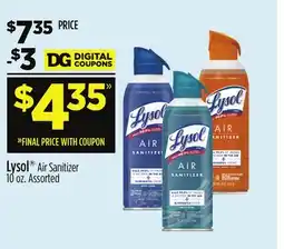 Dollar General Lysol Air Sanitizer offer