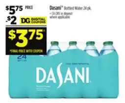 Dollar General Dasani Bottled Water offer