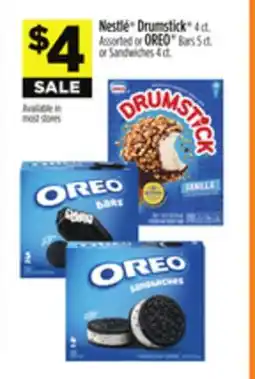 Dollar General Nestle Drumstick 4 ct. Assorted or OREO Bars 5 ct. or Sandwiches 4 ct offer