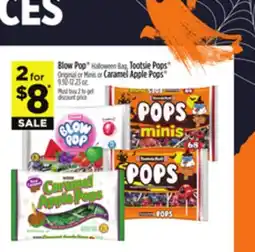 Dollar General Blow Pop Halloween Bag, Tootsie Pops Original or Minis or Caramel Apple Pops offer