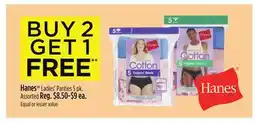 Dollar General Hanes Ladies' Panties offer