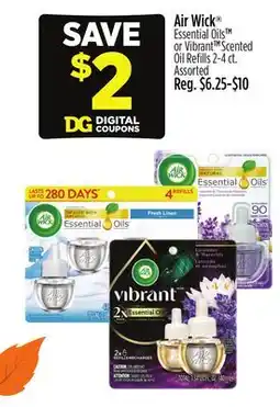 Dollar General Air Wick Essential OilsTM or VibrantTM Scented Oil Refills offer