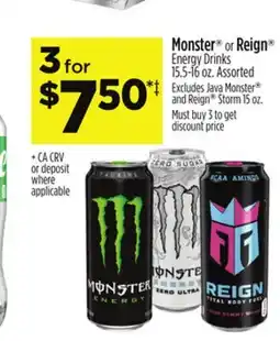 Dollar General Monster or Reign Energy Drinks offer