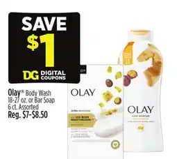 Dollar General Olay Body Wash 18-27 oz. or Bar Soap 6 ct offer