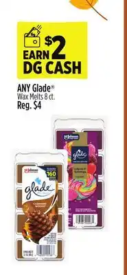 Dollar General ANY Glade Wax Melts offer