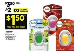 Dollar General Febreze Bathroom or Small Spaces offer