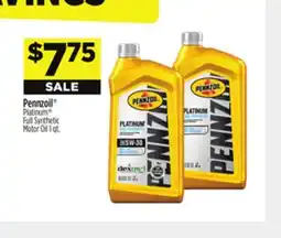 Dollar General Pennzoil Platinum Full Synthetic Motor Oil offer