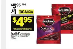 Dollar General Jack Link's Beef Jerky Doritos or Flamin' Hot offer