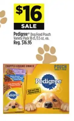 Dollar General Pedigree Dog Food Pouch Variety Pack offer