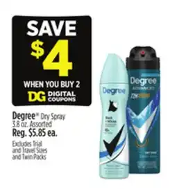 Dollar General Degree Dry Spray offer