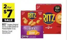 Dollar General RITZ Crackers Original 10.3 oz. or Bits Cheese or Peanut Butter 7.5 oz offer