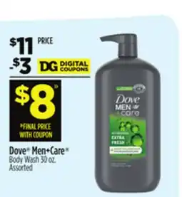 Dollar General Dove Men + Care Body Wash offer