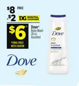 Dollar General Dove Body Wash offer