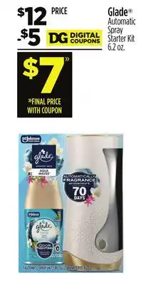 Dollar General Glade Automatic Spray Starter Kit offer