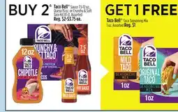 Dollar General Taco Bell Sauce 7.5-12 oz., Queso 15 oz. or Crunchy & Soft Taco Kit 10 ct offer