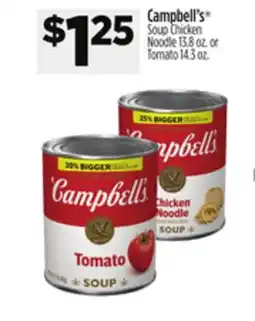 Dollar General Campbell's Soup Chicken Noodle 13.8 oz. or Tomato 14.3 oz offer