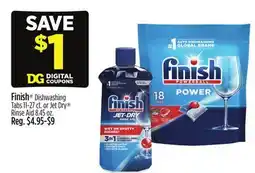 Dollar General Finish Dishwashing Tabs 11-27 ct. or Jet Dry Rinse Aid 8.45 oz offer