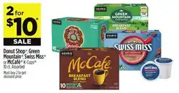 Dollar General Donut Shop , Green Mountain , Swiss Miss or McCafé K-Cups offer