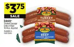 Dollar General Eckrich Smoked Sausage Links or Rope offer