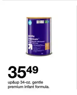Target up & up 34-oz. gentle premium infant formula offer