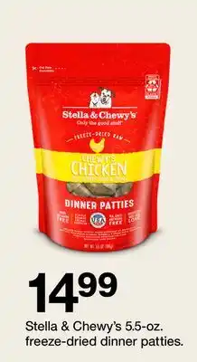 Target Stella & Chewy's 5.5-oz. freeze-dried dinner patties offer