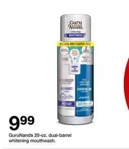 Target GuruNanda 20-oz. dual-barrel whitening mouthwash offer