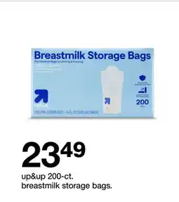Target up&up 200-ct. breastmilk storage bags offer