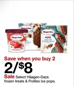 Target Select Häagen-Dazs frozen treats & Frollies ice pops offer