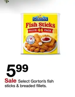 Target Select Gorton's fish sticks & breaded fillets offer