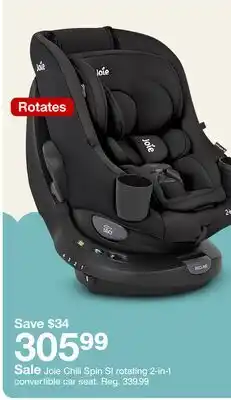 Target Joie Chili Spin SI rotating 2-in-1 convertible seat offer
