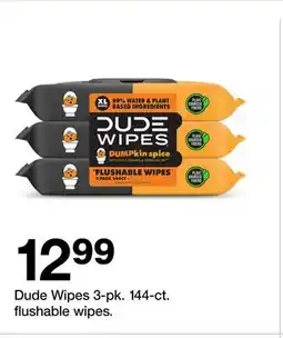 Target Dude Wipes 3 - pk. 144 - ct. flushable wipes offer