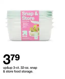 Target up&up 3-ct. 32-oz. snap & store food storage offer