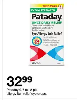 Target Pataday 0.17-oz. 2-pk. allergy itch relief eye drops offer