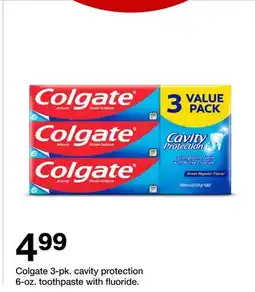 Target Colgate 3-pk. cavity protection 6-oz. toothpaste with fluoride offer