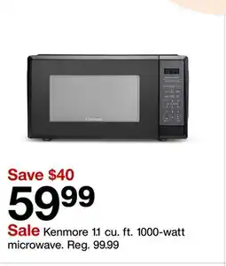 Target Kenmore 1.1 cu. ft. 1000-watt microwave offer