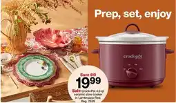 Target Crock-Pot 4.5-qt ceramic slow cooker Lambrusco Red offer
