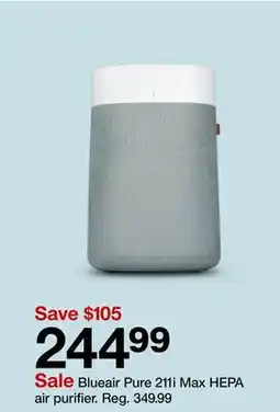 Target Blueair Pure 211i Max HEPA air purifier offer
