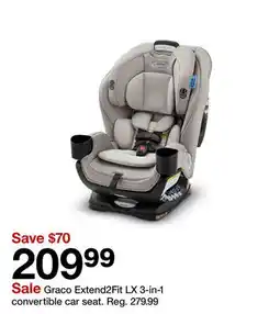 Target Graco Extend2Fit LX 3-in-1 convertible car seat offer
