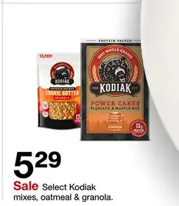 Target Select Kodiak mixes, oatmeal & granola offer