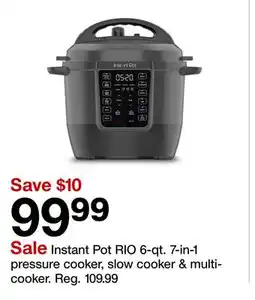 Target Instant Pot RIO 6-qt. 7-in-1 pressure cooker offer