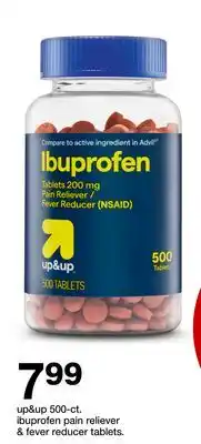 Target up&up 500-ct. ibuprofen pain reliever & fever reducer tablets offer