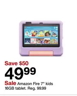 Target Amazon Fire 7 kids 16GB tablet offer