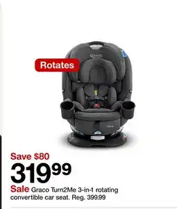 Target Graco Turn2Me 3-in-1 rotating convertible car seat offer
